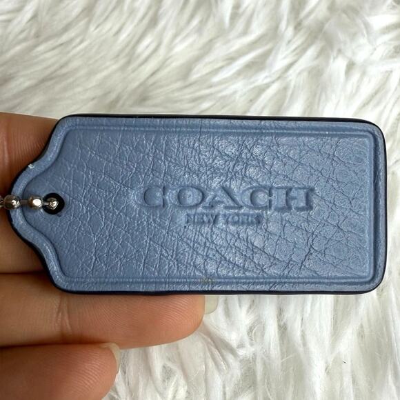 2" COACH Blue Fob Bag Charm Hang tag Hangtag - Picture 1 of 2